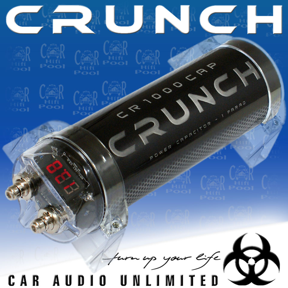 Crunch CR1000 Cap Powercap 1Farad Kondensator Verstärker Endstufe 